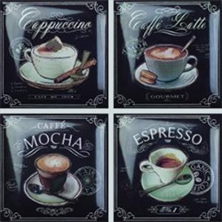 Декор керамич. COFFEE DECOS (SET 4 PCS) - фото 49356