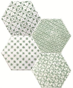 Marrakech Mosaic Verde Hexagon Декор - фото 60025
