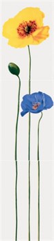 MONOCOLOR POPPY Панно (3 шт.х27,5х40) синее BL 27,5х120 - фото 60293