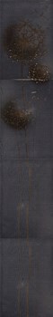 SILK DANDELION Панно (4шт.х27,5х40) чёрное ВК 27,5х160 - фото 60422