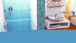 Фьюжн настенная голубая 1041-0060 20х40 - фото 62302