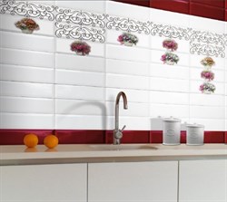 Blanco Bissel Плитка настенная 10х30 - фото 64305