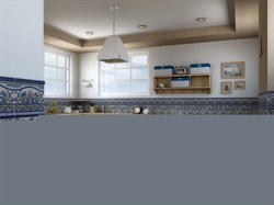 Moldura gotica azul antic Бордюр 7,5x20 - фото 65181