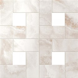 Supernova Onyx Pure White Mosaic Lap 45х45 - фото 69092