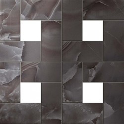 Supernova Onyx Black Agate Mosaic Lap 45х45 - фото 69096