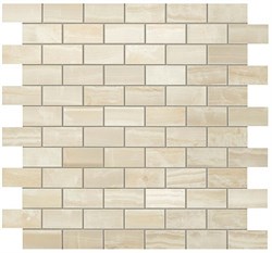 Supernova Onyx Ivory Chiffon Brick Mosaic 30,5x30,5 - фото 69105