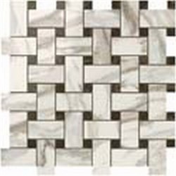 S.M. Calacatta Gold Twist Mosaic 30.5x30.5 - фото 69436