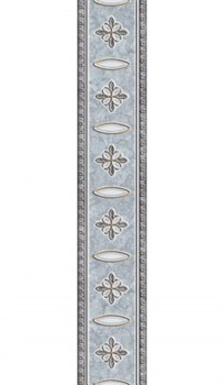 CE1J491 Carrara бордюр сер вензеля 8х44 - фото 74861