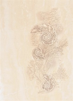 U-TRA-WIC301 Trawertino Beige inserto Muszla 35х25 - фото 75283