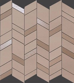 Мозаика MEK ROSE MOSAICO CHEVRON WALL, 30,5x30,5 - фото 80443