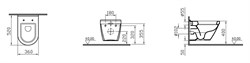 Унитаз подвесной VitrA S50 5318B003 52 см с бидеткой - фото 82563