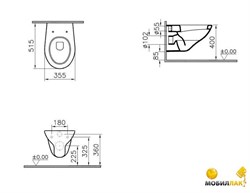 Унитаз подвесной VitrA Arkitekt 6107B003-0075 - фото 82598