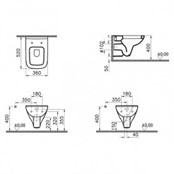 Комплект VitrA S20 9004B003-7204 кнопка хром - фото 82624