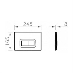 Комплект VitrA S20 9004B003-7204 кнопка хром - фото 82626