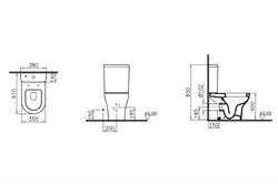 Унитаз-компакт VitrA Zentrum 9012B003-7204 с микролифтом - фото 82651
