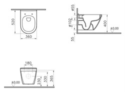Унитаз подвесной VitrA S50 7740B003-0075 безободковый - фото 82677