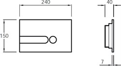 Кнопка смыва Jacob Delafon E4326-CP хром - фото 83422