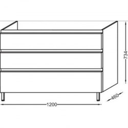 Тумба под раковину Jacob Delafon Vox 120 белый блестящий - фото 83716