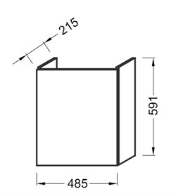 Тумба под раковину Jacob Delafon Odeon Up 50 квебекский дуб - фото 84367