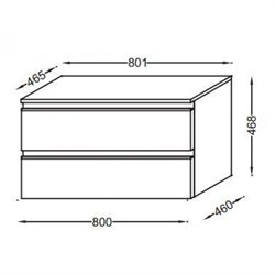 Тумба Jacob Delafon Vox EB2061-RA-N18 белый блестящий - фото 84377