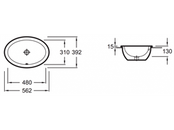 Раковина Jacob Delafon Vox EYH102 56 см - фото 84586