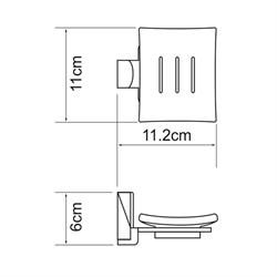 Мыльница стеклянная Wasserkraft Exter K-5229 - фото 84715