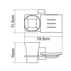 Держатель стакана и мыльницы Wasserkraft Exter K-5226 - фото 84719