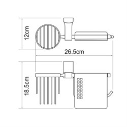 Держатель туалетной бумаги и освежителя Wasserkraft Exter K-5259 - фото 84730