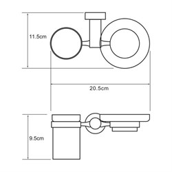Держатель стакана и мыльницы Wasserkraft Donau K-9426 - фото 84796
