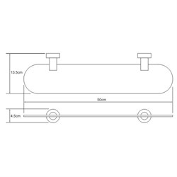 Полка стеклянная Wasserkraft Donau K-9424 - фото 84798