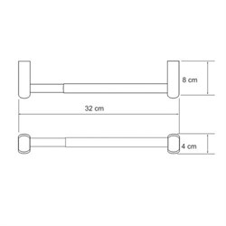 Держатель бумажных полотенец 32cm Wasserkraft Berkel K-6822D - фото 84867