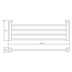 Полка для полотенец Wasserkraft Berkel K-6811 - фото 84873