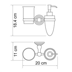 Держатель дозатора и стакана Wasserkraft Ammer K-7089 - фото 84885