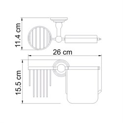 Держатель туалетной бумаги и освежителя Wasserkraft Ammer K-7059 - фото 84891
