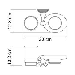 Держатель стакана и мыльницы Wasserkraft Ammer K-7026 - фото 84922