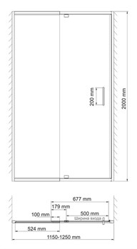 Душевая дверь Wasserkraft Berkel 48P 1200*2000 - фото 85004