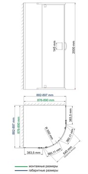 Душевой уголок Wasserkraft Leine 35P01 900*900*2000 - фото 85006