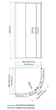 Душевой уголок Wasserkraft Main 41S01 900*900*2000 - фото 85009