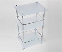 Напольная стеклянная тройная полка с бортиком Wasserkraft K-4033 - фото 85063