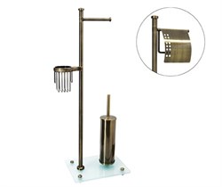 Комбинированная напольная стойка, закаленное матовое стекло, "светлая бронза" Wasserkraft K-1234 - фото 85117