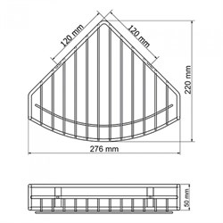 Полка металлическая угловая, "темная бронза" Wasserkraft K-1711 - фото 85186
