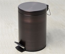 Ведро для мусора, 5 л, с педалью, "темная бронза" Wasserkraft K-655 - фото 85191