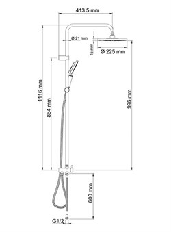 Душевая стойка Wasserkraft A039 - фото 85215