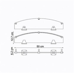 Полка стеклянная Wasserkraft Wern K-2524 - фото 85267