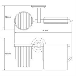 Держатель туалетной бумаги и освежителя Wasserkraft Rhein K-6259 - фото 85296