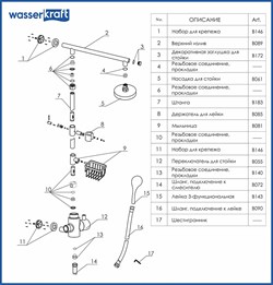 Душевая стойка Wasserkraft A015 - фото 85324
