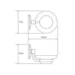 Мыльница стеклянная Wasserkraft Rhein K-6229 - фото 85334