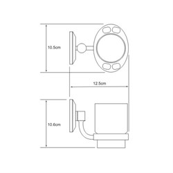 Подстаканник одинарный Wasserkraft Rhein K-6228 - фото 85341