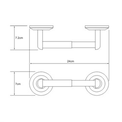 Держатель туалетной бумаги Wasserkraft Rhein K-6222 - фото 85361