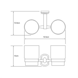 Подстаканник двойной Wasserkraft Oder K-3028D - фото 85406